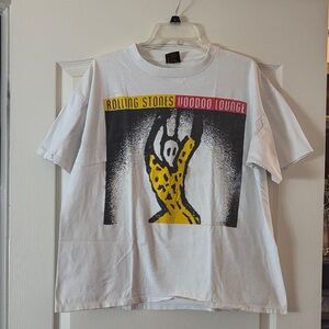 Vintage concert The Rolling Stones Voodoo Lounge Graphic Tee - White and Yellow